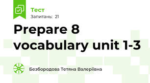 Prepare 8 vocabulary unit 1-3