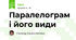 Паралелограм і його види