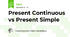 Present Continuous vs Present Simple
