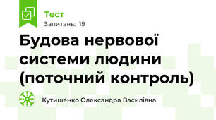 Будова нервової системи людини (поточний контроль)