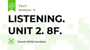 LISTENING. UNIT 2. 8F.