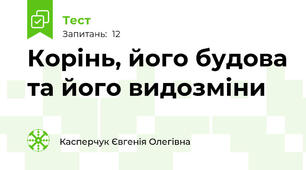  Корінь, його будова та його видозміни