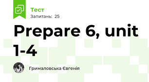 Prepare 6, unit 1-4