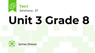 Unit 3 Grade 8