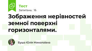 Зображення нерівностей земної поверхні горизонталями.