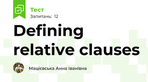 Defining relative clauses