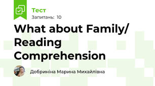 What about Family/ Reading Comprehension