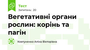 Вегетативні органи рослин: корінь та пагін