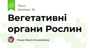 Вегетативні органи Рослин