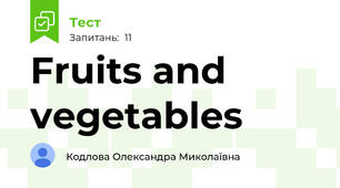 Fruits and vegetables 