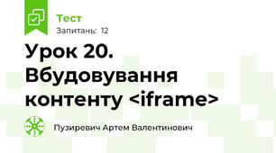 Урок 20. Вбудовування контенту <iframe>