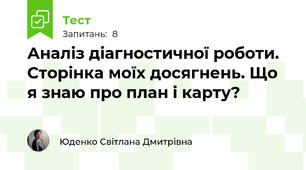 Аналіз діагностичної роботи. Сторінка моїх досягнень. Що я знаю про план і карту?
