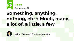 Something, anything, nothing, etc + Much, many, a lot of, a little, a few