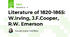 Literature of 1820-1865: W.Irving, J.F.Cooper, R.W. Emerson