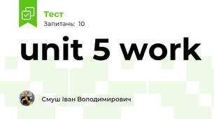 unit 5 work