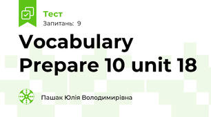 Vocabulary Prepare 10 unit 18