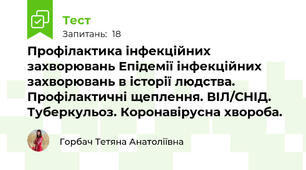 Профілактика інфекційних захворювань Епідемії інфекційних захворювань в історії людства. Профілактичні щеплення. ВІЛ/СНІД. Туберкульоз. Коронавірусна хвороба.