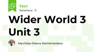 Wider World 3 Unit 3