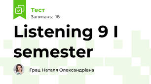 Listening 9 I semester