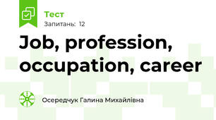 Job, profession, occupation, career