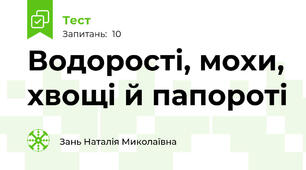Водорості, мохи, хвощі й папороті