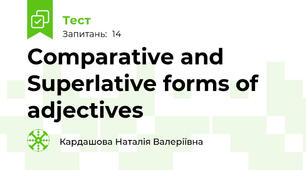 Comparative and Superlative forms of adjectives