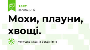 Мохи, плауни, хвощі.