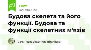 Будова скелета та його функції. Будова та функції скелетних м'язів