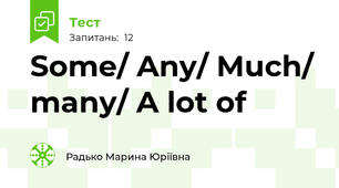 Some/ Any/ Much/ many/ A lot of