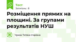 Розміщення прямих на площині. За групами результатів НУШ