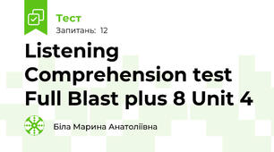 Listening Comprehension test Full Blast plus 8 Unit 4