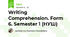 Writing Comprehension. Form 6. Semester 1 (НУШ)
