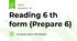 Reading 6 th form (Prepare 6)