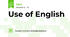 Use of English