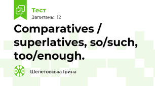 Comparatives / superlatives, so/such, too/enough.