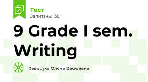 9 Grade I sem. Writing