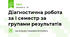Діагностична робота за І семестр за групами результатів