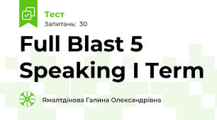 Full Blast 5 Speaking I Term