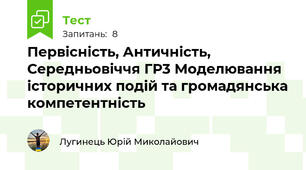 Первісність, Античність, Середньовіччя ГР3 Моделювання історичних подій та громадянська компетентність