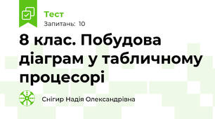 8 клас. Побудова діаграм у табличному процесорі