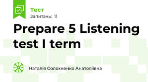 Prepare 5 Listening test I term