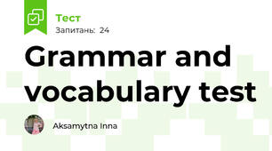 Grammar and vocabulary test