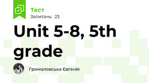 Unit 5-8, 5th grade