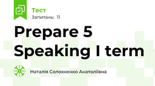 Prepare 5 Speaking I term