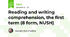 Reading and writing comprehension, the first term (8 form, NUSH)