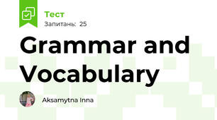 Grammar and Vocabulary