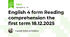 English 4 form Reading comprehension the first term 18.12.2025