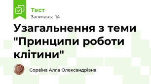 Узагальнення з теми "Принципи роботи клітини"