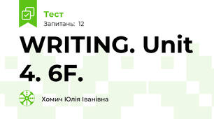 WRITING. Unit 4. 6F.