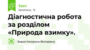 Діагностична робота за розділом «Природа взимку».
